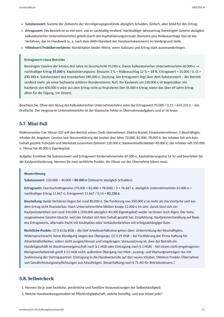 Beispielseite aus dem Repetitorium